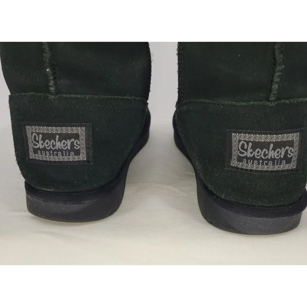 Skechers Australia Shelby Blk Suede Rhinestone Mid-Calf Winter/Snow Boots ~ 2014